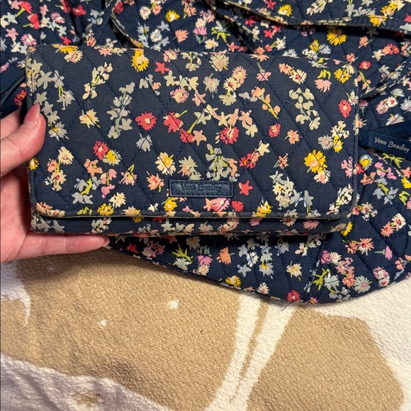 Vera Bradley Navy Floral Shoulder Bag Set - Picture 2 of 4